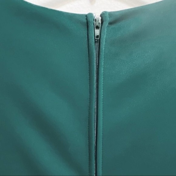 Francesca’s Hope Women's Green Short Sleeve Crochet Trim A-Line Dress M - Picture 6 of 11